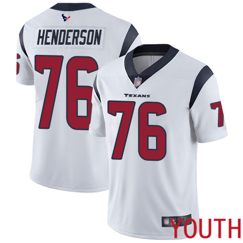 Houston Texans Limited White Youth Seantrel Henderson Road Jersey NFL Football #76 Vapor Untouchable->youth nfl jersey->Youth Jersey